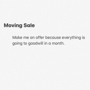 Moving sale!!